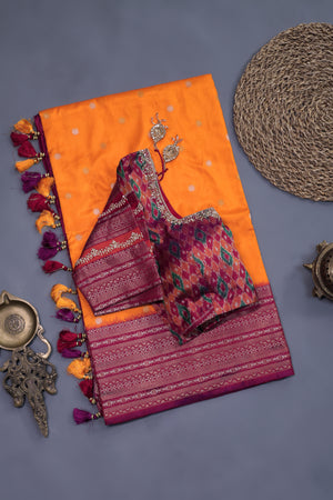 Twill Kanchi Saree with a pure Patola Blouse