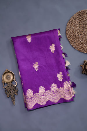 Raw Mango Pattu Saree - Royalty draped in Purple