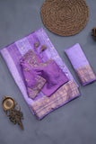 Pure Silk Saree in a dreamy lavender hue