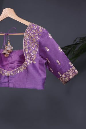 Pure Silk Saree in a dreamy lavender hue