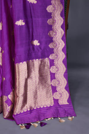 Raw Mango Pattu Saree - Royalty draped in Purple