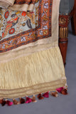 A lovely hot pink Bandini saree with kalamkari print on Modal silk