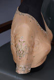Crushed Tissue saree with an embroidered thread work border