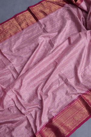 Ikkat Kanchi saree in a lovely pink shade - absolutely gorgeous