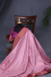 Ikkat Kanchi saree in a lovely pink shade - absolutely gorgeous