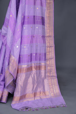 Pure Silk Saree in a dreamy lavender hue