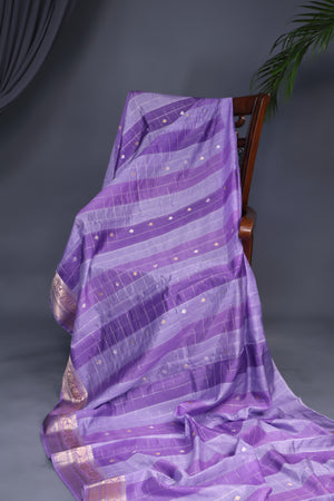 Pure Silk Saree in a dreamy lavender hue