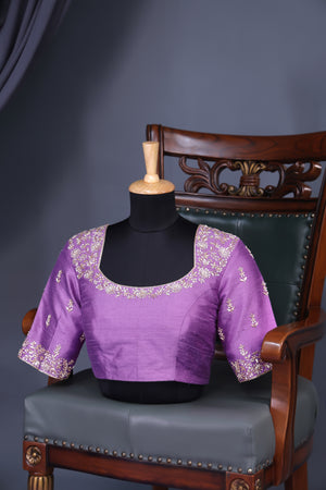 Pure Silk Saree in a dreamy lavender hue