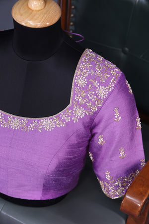 Pure Silk Saree in a dreamy lavender hue