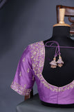 Pure Silk Saree in a dreamy lavender hue