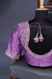 Pure Silk Saree in a dreamy lavender hue