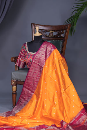 Twill Kanchi Saree with a pure Patola Blouse