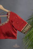 The Viral Red-Black combo mysore crepe silk saree