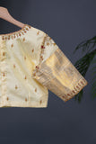 Kanjeevaram silk saree in a lovely red and off white combo