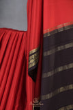 The Viral Red-Black combo mysore crepe silk saree