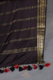 The Viral Red-Black combo mysore crepe silk saree