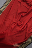 The Viral Red-Black combo mysore crepe silk saree