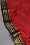 The Viral Red-Black combo mysore crepe silk saree