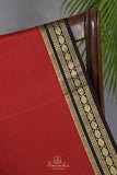 The Viral Red-Black combo mysore crepe silk saree