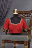 The Viral Red-Black combo mysore crepe silk saree