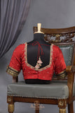 The Viral Red-Black combo mysore crepe silk saree