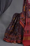 A masterpiece Patan Patola saree in brown & multi colors