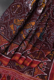 A masterpiece Patan Patola saree in brown & multi colors