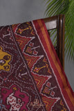 A masterpiece Patan Patola saree in brown & multi colors
