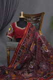 A masterpiece Patan Patola saree in brown & multi colors