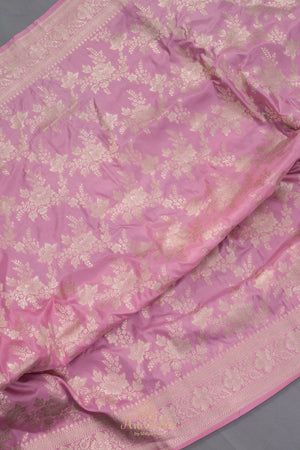 Pure Banarasi Katan Silk - A Symphony in Pink