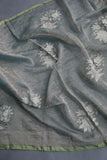 Crushed Tissue saree with all over embroidered buttas