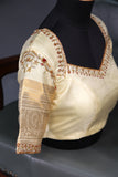 Kanjeevaram silk saree in a lovely red and off white combo