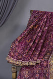 Purplish Wine color Pure Patola saree with maggam work border