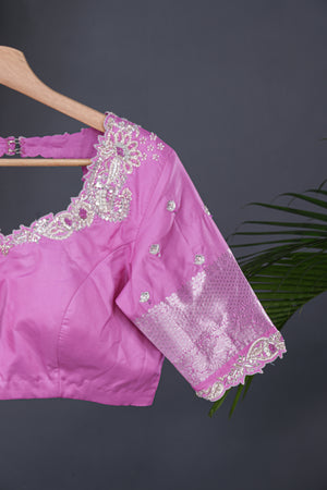 Pure Kanjeevaram Silk Saree - The Pink Dream of Royal Elegance