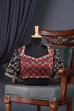 Earthy Brown Ajrak saree on modal silk