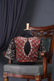 Earthy Brown Ajrak saree on modal silk