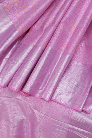 Pure Kanjeevaram Silk Saree - The Pink Dream of Royal Elegance