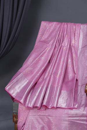 Pure Kanjeevaram Silk Saree - The Pink Dream of Royal Elegance