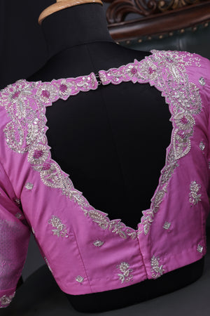 Pure Kanjeevaram Silk Saree - The Pink Dream of Royal Elegance