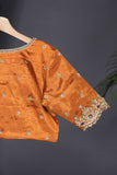 Pure Gadwal Tissue Saree in a rich deep plum color