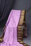 Pure Gadwal Saree in Lavender & Brown combo