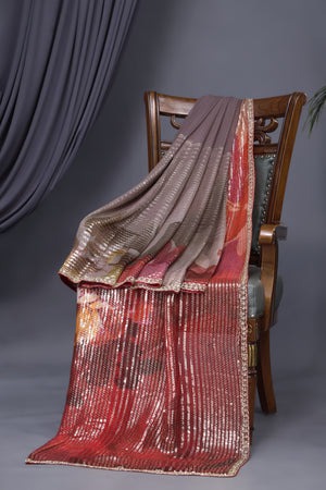 Designer Sequins Georgette Saree