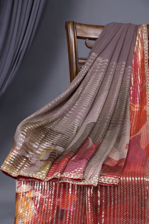 Designer Sequins Georgette Saree
