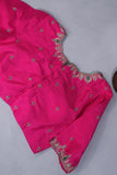 Light weight silk saree in blue and pink