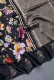 A lovely soft silk floral saree with beautiful satin border