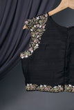 A lovely soft silk floral saree with beautiful satin border