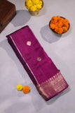 Banarasi Kora silk saree in hues of purple