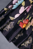A lovely soft silk floral saree with beautiful satin border