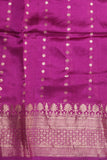 Banarasi Kora silk saree in hues of purple