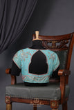 Aqua Blue Crush Tissue Saree
